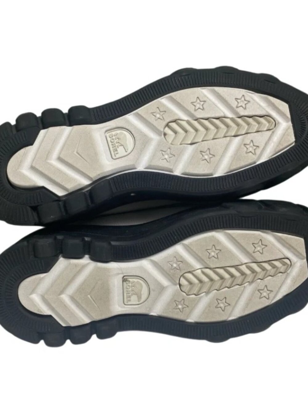 Sorel Caribou x WP Waterproof White Black Low Top Outdoor Hiking Boots Women 8.5 - Picture 5 of 6